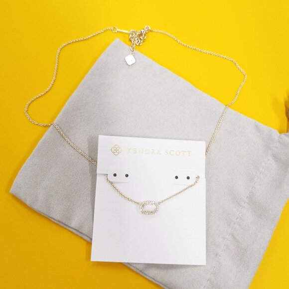 Kendra Scott Chelsea Gold White Pearl Necklace - Picture 3 of 4